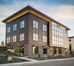 project wood grain effect building